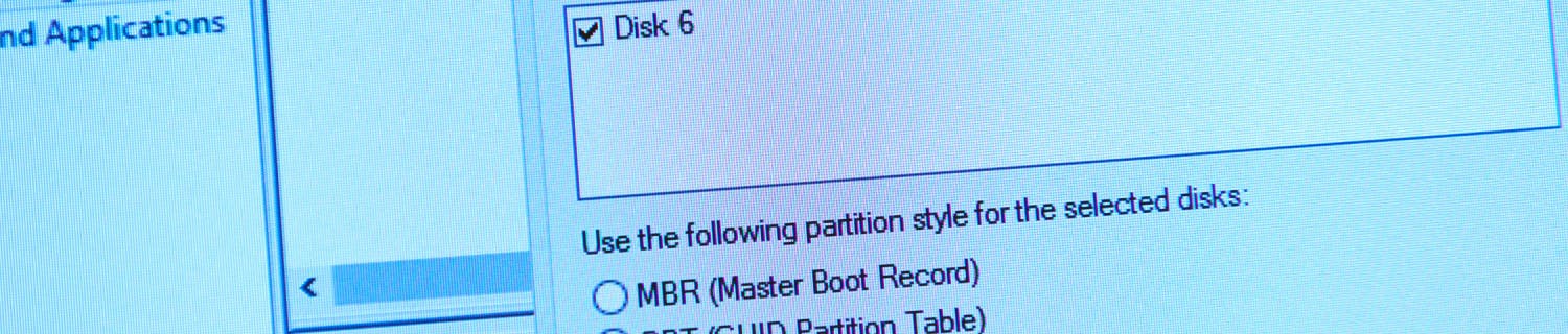 MBR vs. GPT osiointi kiintolevy